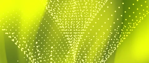 Abstract Green Yellow Light Dots Wave Motion Background Stock Footage 337937905