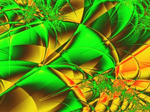 Abstract green-yellow pattern, color graphics, background, design Stock Illustration