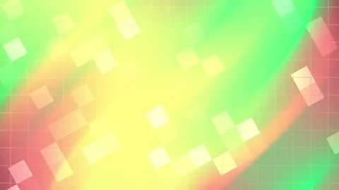 Abstract green yellow red flag tricolor gradient background with blink square. Stock Footage 288859893