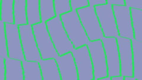 Abstract green zigzag lines pattern on light purple background Stock Illustration