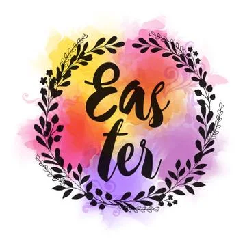 Abstract greeting card for Easter Stock Illustration