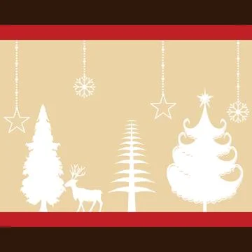 Abstract, greeting card with seamles pattern for Christmas. Vector illustra.. Stock Illustration