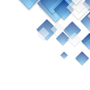 Abstract grey and blue tech glossy squares background Illustrazione stock