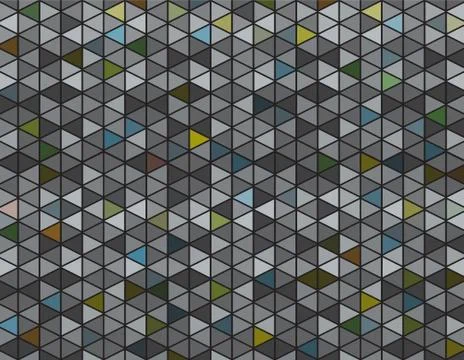 Abstract Grey and Dark Colored Triangle Background Stock Illustration
