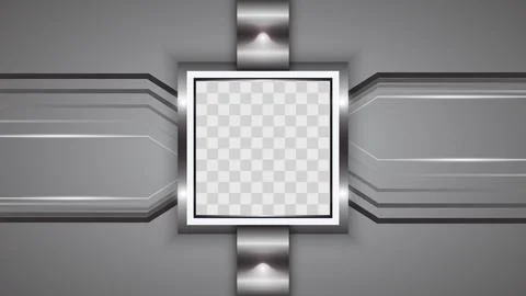 Abstract grey and silver geometric background design with copy space Stock Illustration