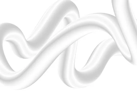 Abstract grey and white 3d liquid waves elegant background Stock Illustration