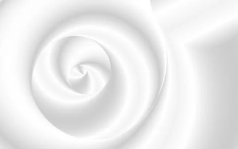 Abstract grey and white 3d liquid waves spiral background Stock Illustration