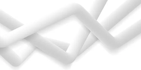 Abstract grey and white 3d stripes geometric minimal background Stock Illustration