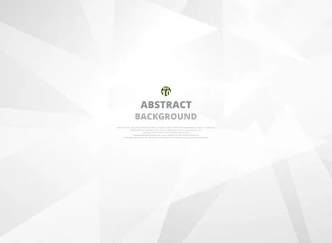 Abstract of grey and white triangle low polygon pattern background vector. Stock Illustration