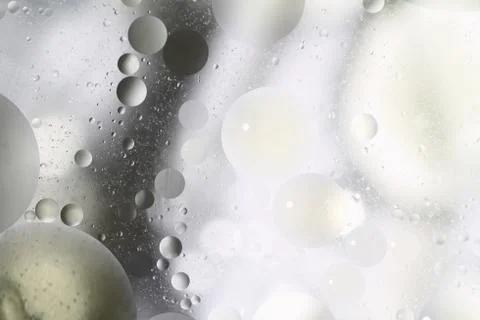 Abstract grey background with bubbles in the water Stock Photos