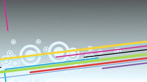 Abstract grey background with colourful lines and circles loop Stock Footage 41203926
