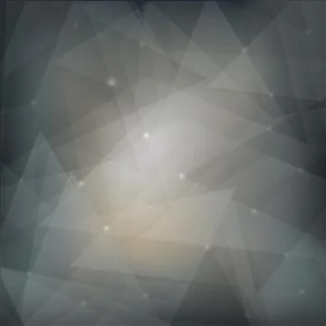 Abstract grey background with transparent shapes and glow Stock Illustration