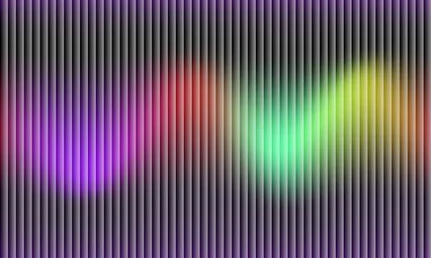 Abstract grey background with vertical stripes and vibrant colorful wave li.. Illustration