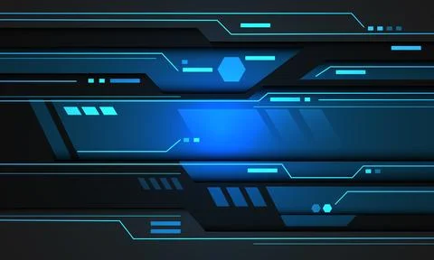 Abstract grey blue cyber dirplay geometric design modern futuristic technology Stock Illustration