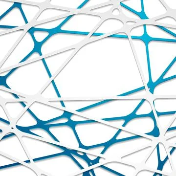 Abstract grey blue paper grid tech geometric background Stockillustratie