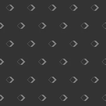 Abstract grey box shape on dark background seamless pattern Stock Illustration