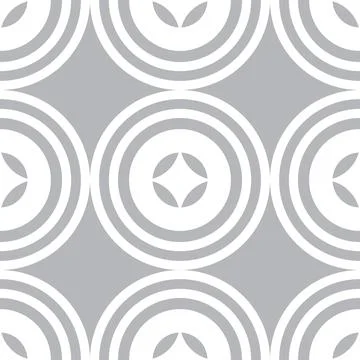 Abstract grey circle pattern seamless geometric Stock Illustration