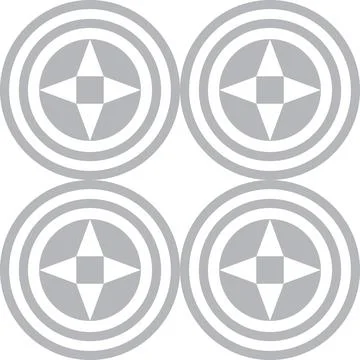 Abstract grey circle pattern seamless geometric Stock Illustration