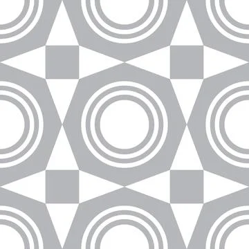 Abstract grey circle pattern seamless geometric 스톡 일러스트