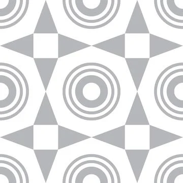 Abstract grey circle pattern seamless geometric Stock Illustration