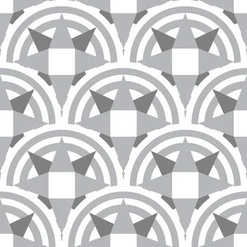 Abstract grey circle pattern seamless geometric 스톡 일러스트