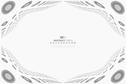 Abstract grey circles template background artwork. Stock Illustration