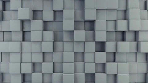 Abstract grey Cubes Background Random Motion, 3d Loopable Animation 4k Vidéo 71437557