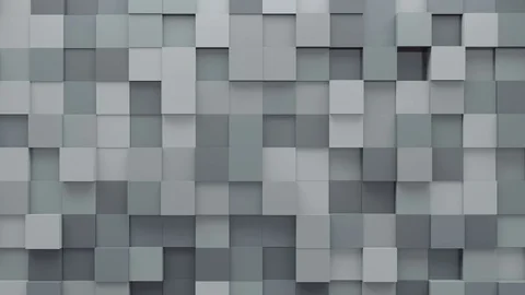 Abstract grey Cubes Background Random Motion, 3d Loopable Animation 4k Vidéo 71438790