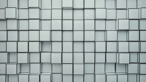 Abstract grey Cubes Background Random Motion, 3d Loopable Animation 4k Stock Footage 71473317