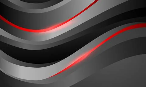 Abstract grey curve overlap red line design modern luxury futuristic Stock Illustration