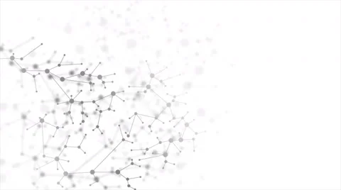 Abstract grey DNA molecular structure animated background Vidéo 68524638