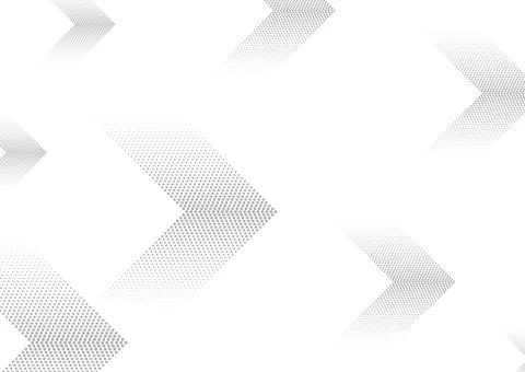 Abstract grey dotted arrows geometric tech background Illustrazione stock