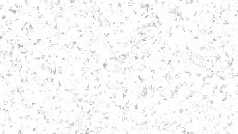 Abstract grey dust particles moving chaotically on white background with a stop Video stock 155679721