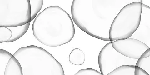 Abstract grey fluid painted background bubbles. Alcohol ink or watercolor art Stock Illustration