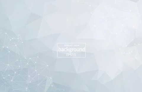 Abstract Grey Geometric Polygonal background molecule and communication. Conn Stock Illustration