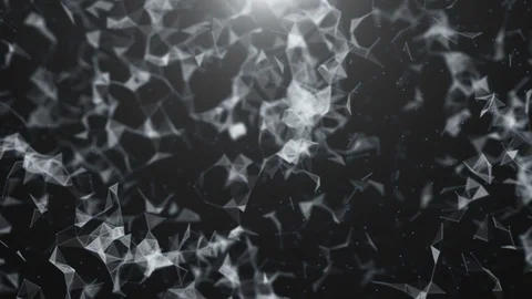 Abstract grey geometrical background with moving lines and dots Stock Footage 75464780