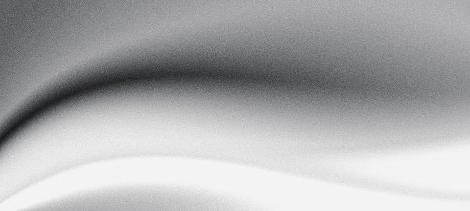 Abstract grey grain texture gradient wave background monochrome banner website Stock Photos