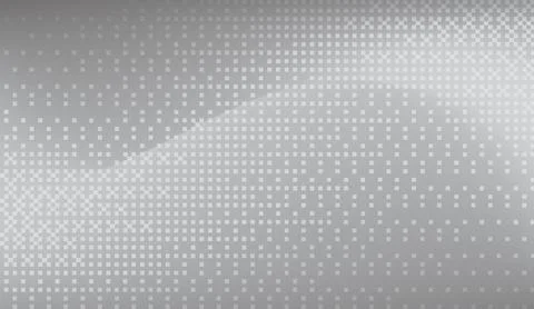 Abstract grey halftone background with subtle pixel grid pattern and soft wave Stock Illustration