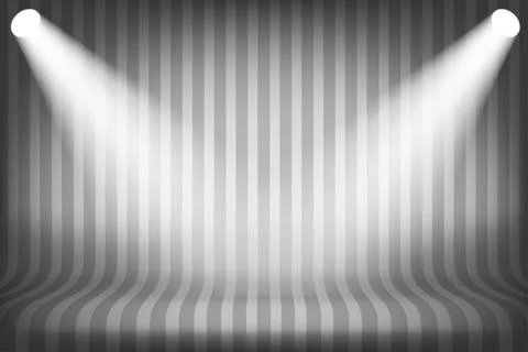Abstract grey interior with projectors. Design product template. 3d vector .. Stock Illustration