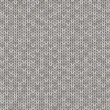 Abstract grey knitting wool texture seamless pattern background Stock Illustration