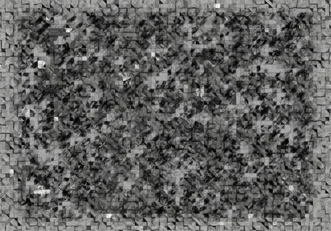 Abstract grey metallic tiled background, 3d render Illustration