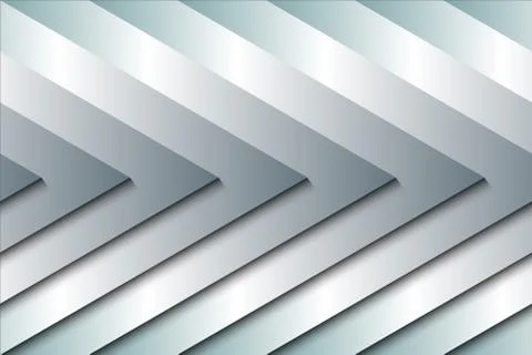 Abstract grey metallic triangles background with paper cutout 3D style イラスト素材