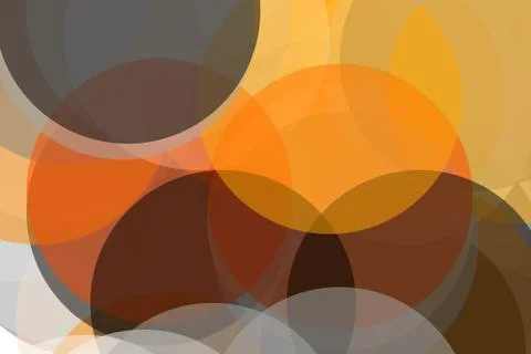 Abstract grey orange circles illustration background Stock Illustration