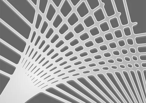 Abstract grey orange paper stripes tech geometric background Stock-Illustration