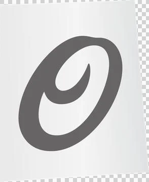 Abstract grey oval loop is appearing on transparent background, showing curved Illustrazione stock