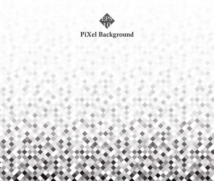 Abstract of grey scale pixel patterns. Space of details for banner business. Ilustração Stock