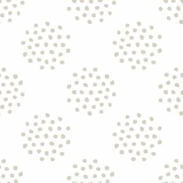 Abstract grey seamless pattern with round elements イラスト素材