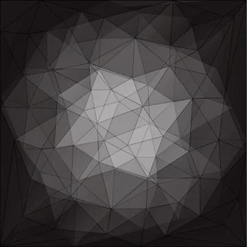 Abstract grey shades triangular random pattern background design vector Illustrazione stock