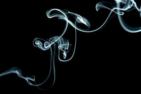 Abstract grey smoke isolated Stock Photos