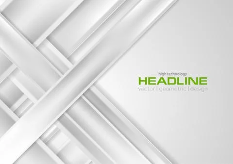 Abstract grey smooth stripes tech corporate background Illustrazione stock